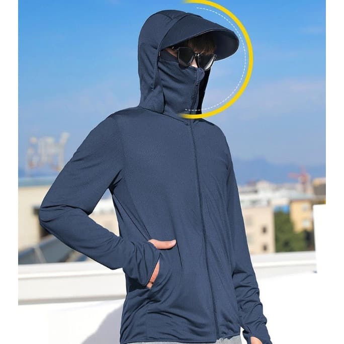 เสื้อแจ็กแก็ตผู้ชาย มีฮู้ด ระบายอากาศ ป้องกันแสงแดด FSY-2225 รูปที่ 2