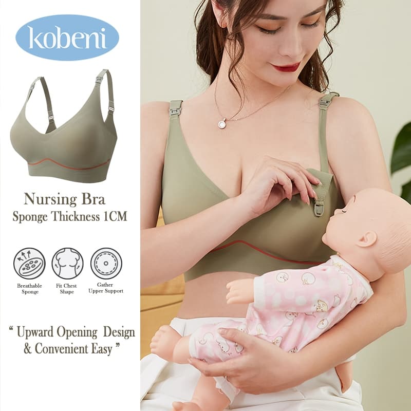 ⭐KOBENI⭐เสื้อในให้นม ใส่ปั๊มนมได้ เสื้อในคนท้อง สวมใส่สบาย ไร้สาย ชุดชั้นในให้นม คุณภาพดีที่สุด