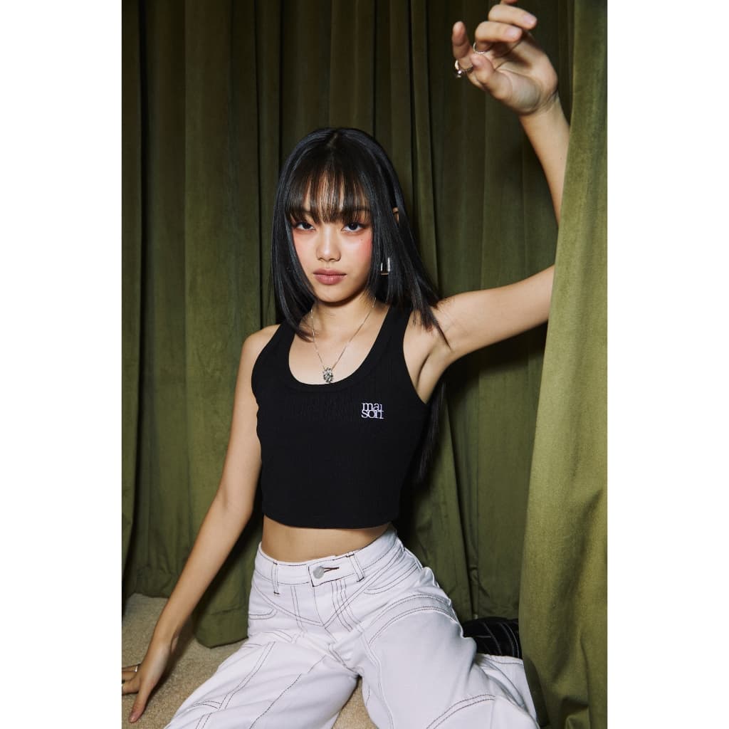 maison KEEPS | Axis Dual Logo Cropped Tank Top | เสื้อกล้ามครอปปักโลโก้ รูปที่ 6