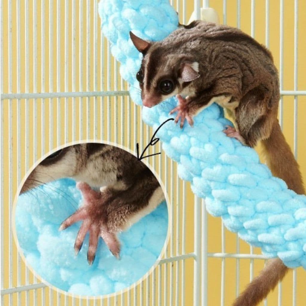 เชือกปีนสัตว์เล็ก นก ชูก้า กระรอก ยาว 64cm หนา 4cm ของเล่นสัตว์ฟันแทะ Small Pet รูปที่ 3