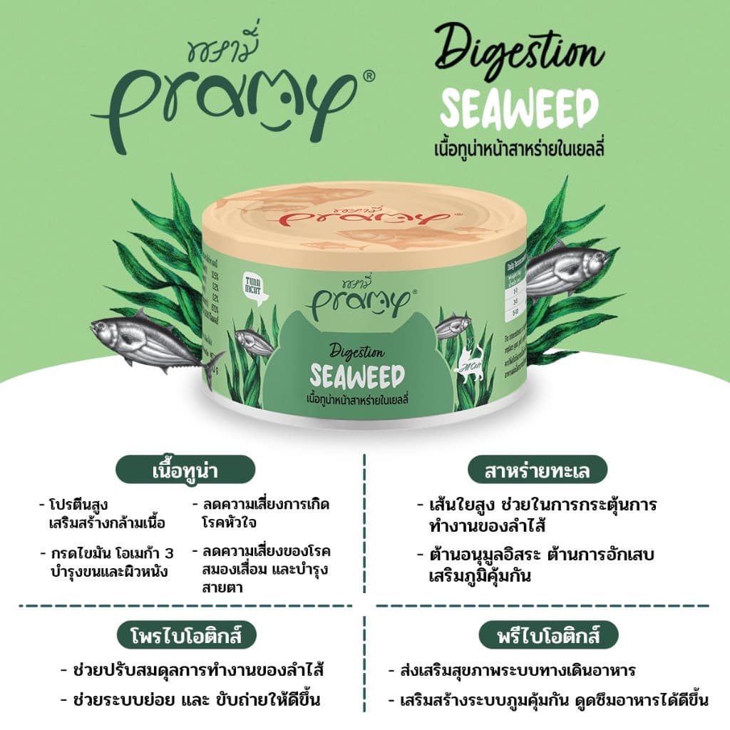 Pramy Canned พรามี่ อาหารกระป๋องสำหรับแมว ขนาด 80g รูปที่ 5