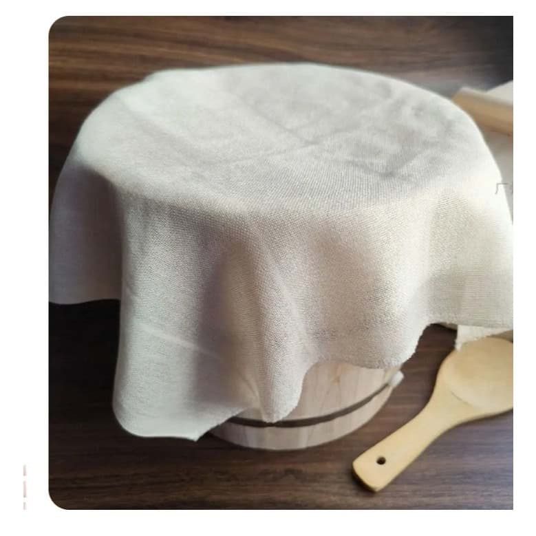 ผ้าลินินกรอง ผ้ากรอง ขนาด 40x40 ซม แบบสี่เหลี่ยม สำหรับกรองอาหาร รองนึ่งอาหาร ซับน้ำในอาหาร รูปที่ 5