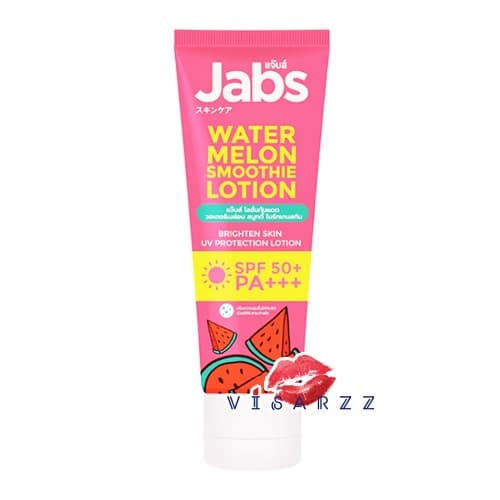 Jabs Watermelon Smoothie Lotion SPF50+ PA+++ 220mL / 30mL x 4 ซอง แจ๊บส์ครีมกันแดดแตงโม เพิ่มความชุ่มชื้น รูปที่ 5