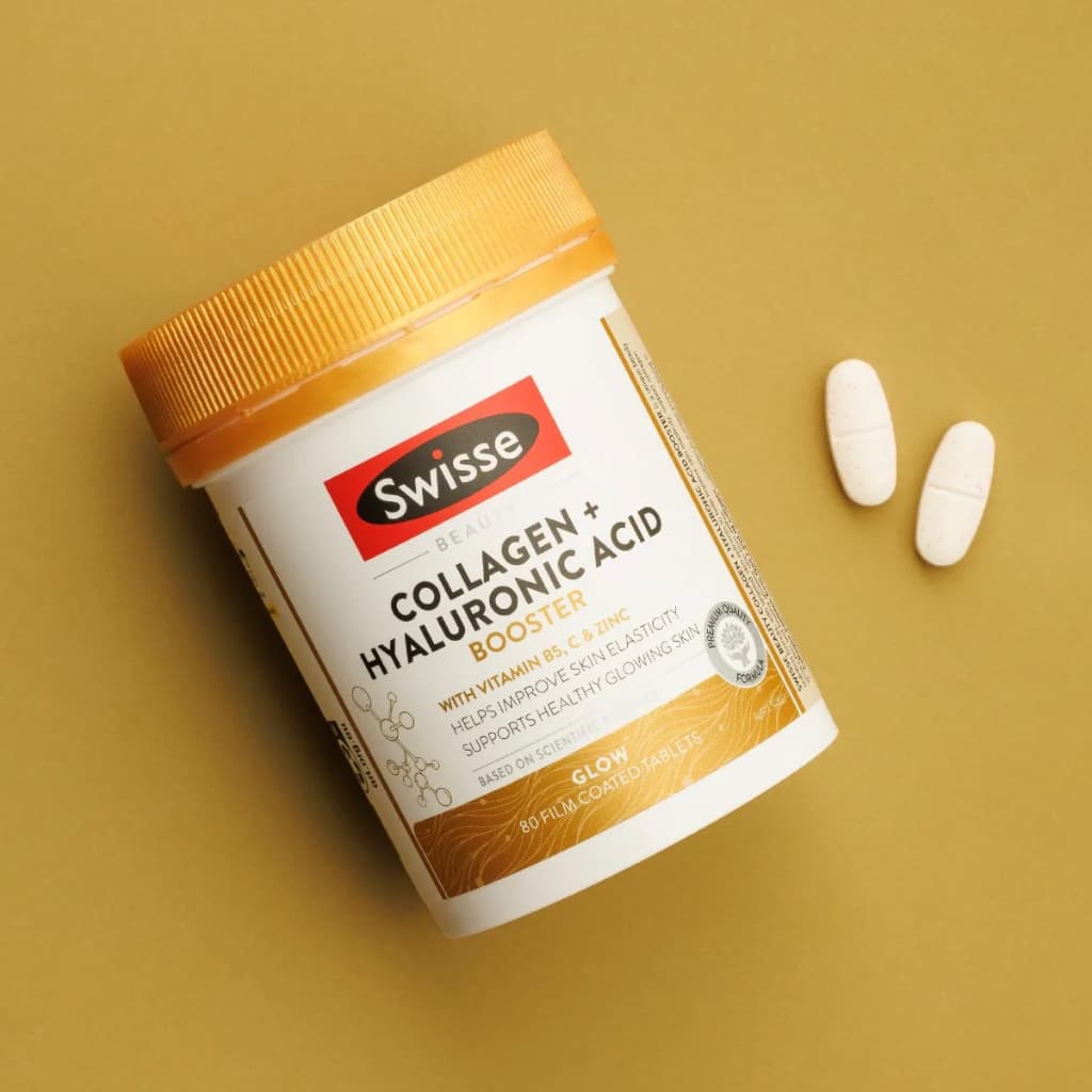 Swisse Collagen+Hyaluronic Acid 80 เม็ด คืนความเปล่งปลั่ง ชุ่มชื้นและมีออร่าขาวใส EXP06/2027 รูปที่ 5