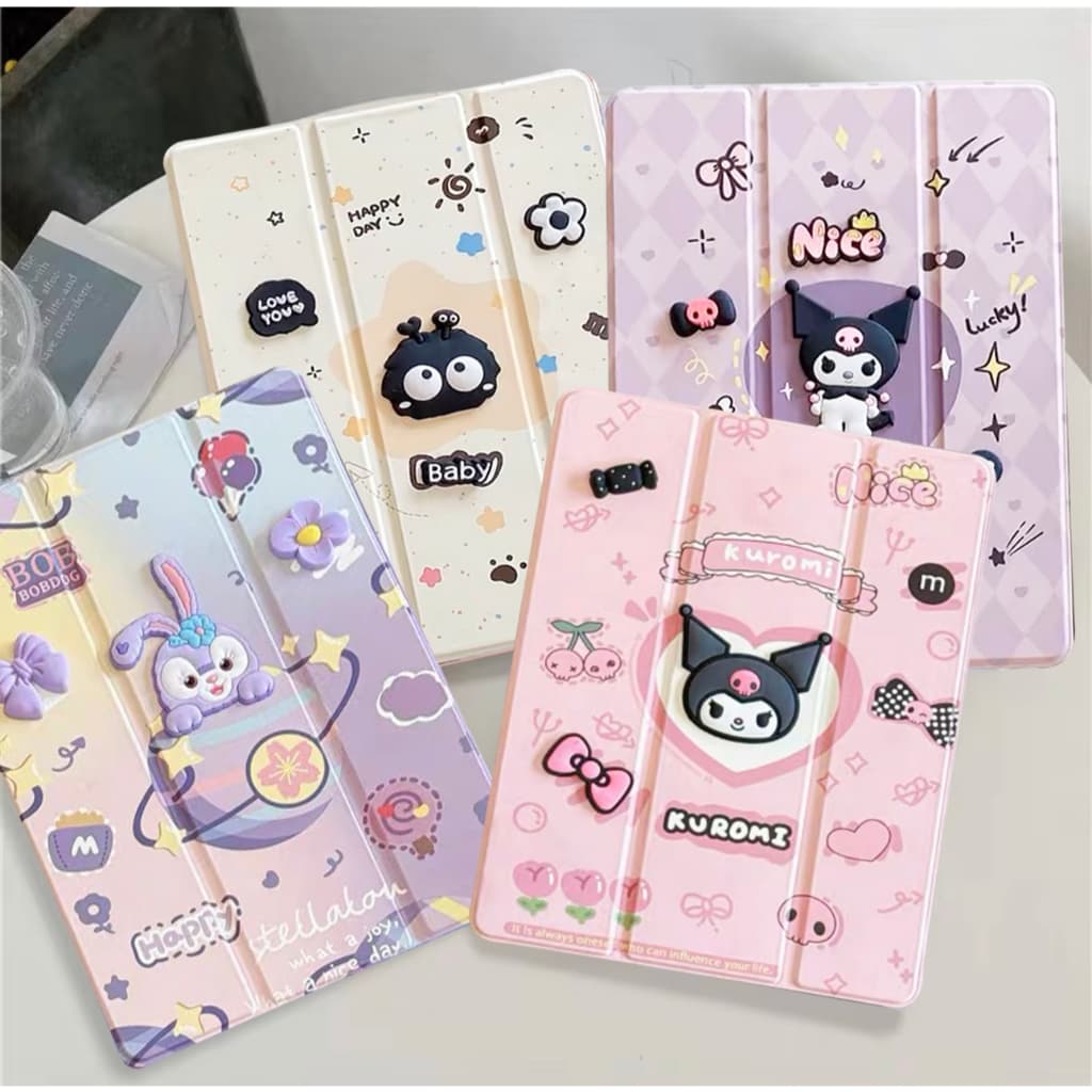 010. เคสฝาพับ สำหรับ Samsung Tab S6 lite/Tab A7 lite/Tab A9 Plus A9Plus Tab S9FE S9 FE Tab A11 A11Plus มีช่องใส่ปากกา รูปที่ 1