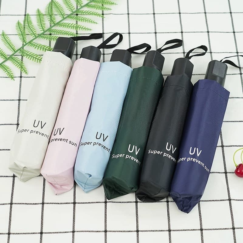 ร่มพับ ร่ม กันฝน ร่มพกพา ร่มกันแดด  ร่มกันUV ร่มกันฝน ด้านในดำ YS-01
