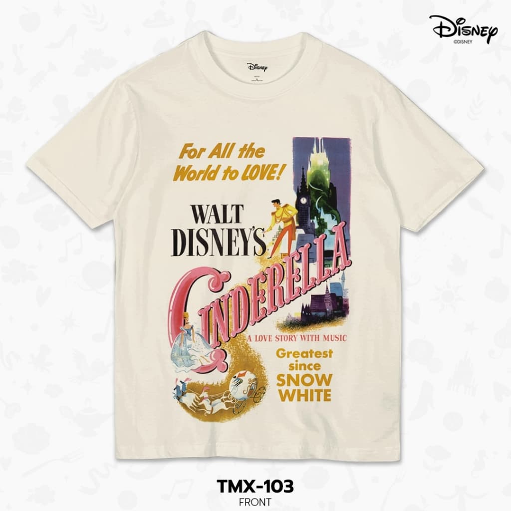 Power 7 Shop เสื้อยืดการ์ตูน ลาย "Cinderella" คอลเลคชั่น "Disney Classics" ลิขสิทธิ์แท้ DISNEY รูปที่ 3