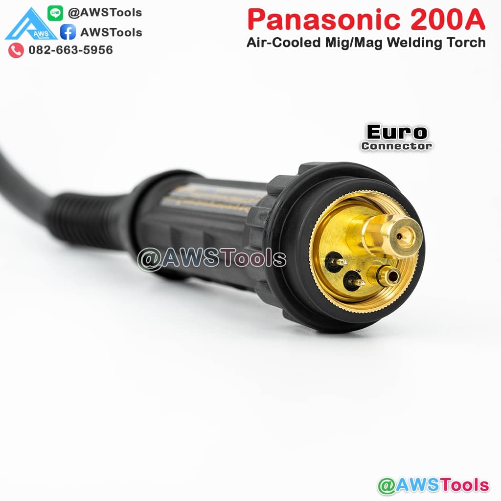 GSW สายเชื่อม ซีโอทู PANA 200A ท้าย ยูโร เลือก ความยาวได้ 3, 4, 5 เมตร #MIG #CO2 #Europe รูปที่ 3