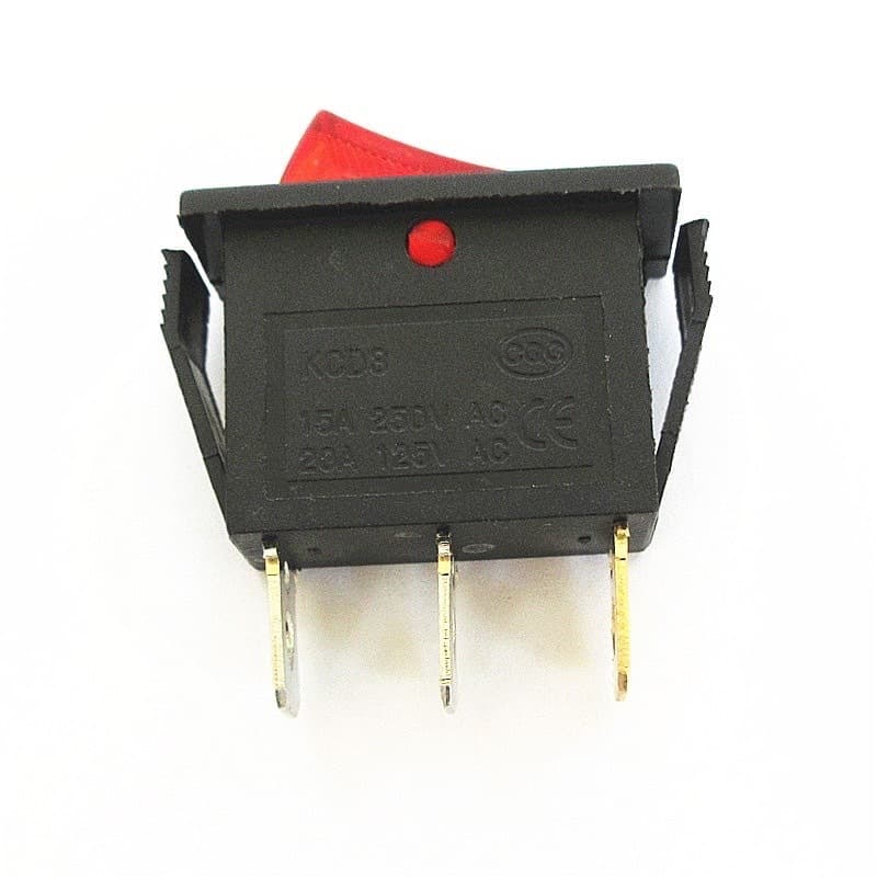 Rocker Power Rocker KCD3 ปุ่มกดเกียร์รูปโยก 2 สวิตช์พร้อมเท้าไฟ 3 220V L222 รูปที่ 6