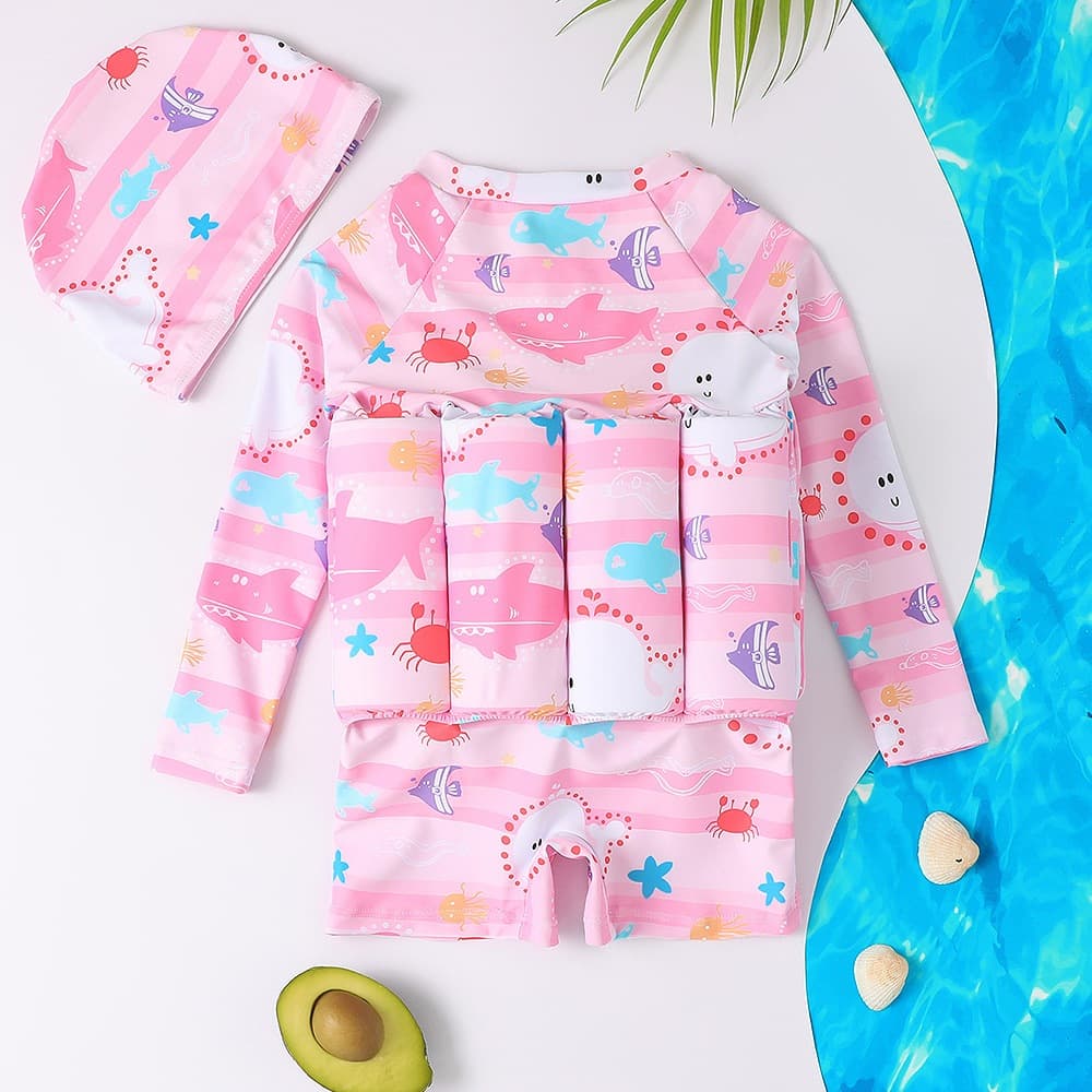 NT Baby - 053 ชุดว่ายน้ำเด็ก ชุดว่ายน้ำเด็กมีชูชีพในตัว ชุดว่ายน้ำลอยน้ำ เด็กผู้ชายเด็กผู้หญิง รูปที่ 5