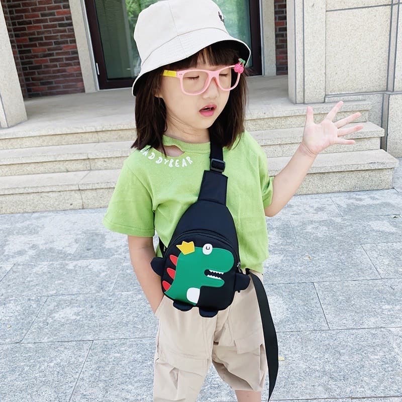 Su198-กระเป๋าเด็ก กระเป๋าคาดหน้าอกไดโนเสาร์น่ารัก กระเป๋าสะพายไหล่การ์ตูน ของขวัญวันเด็ก รูปที่ 2