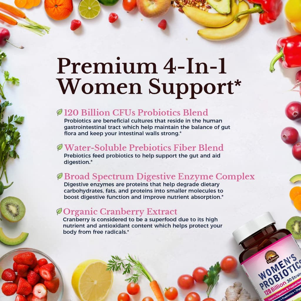 EXP10/26 Vitalitown Women’s Probiotics 120 Billion CFUs 1 Daily , 30 Strains, with Prebiotics รูปที่ 3