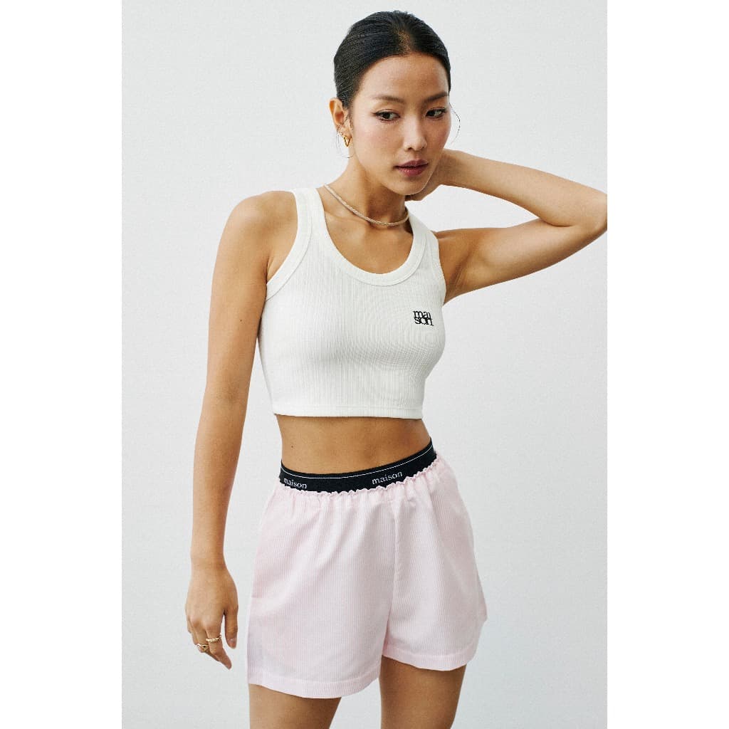 maison KEEPS | Refine Shorts | กางเกงขาสั้นขอบ รูปที่ 4