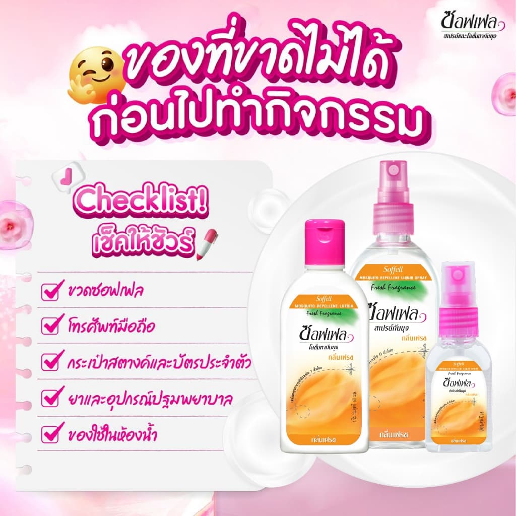 Soffell ซอฟเฟล สเปรย์กันยุง กลิ่นเฟรช 80 ml x 4 รูปที่ 3