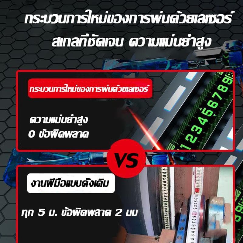 ตลับเมตร สายวัดระยะ 10เมตร เลขชัดเจน ป้องกันบาดมือ ไม่เสียรูปง่าย เทปวัด ตลับเมตรหุ้มยาง ตลับเมตรพกพา สายวัดแบบตลับ รูปที่ 3