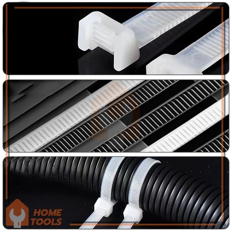 Cable Ties ทนทาน สายเคเบิ้ลไทร์ ที่รัดสายไฟ วัสดุคุณภาพสูง ใช้งานง่าย เครื่องมือและอุปกรณ์ สายรัดพลาสติก รูปที่ 9