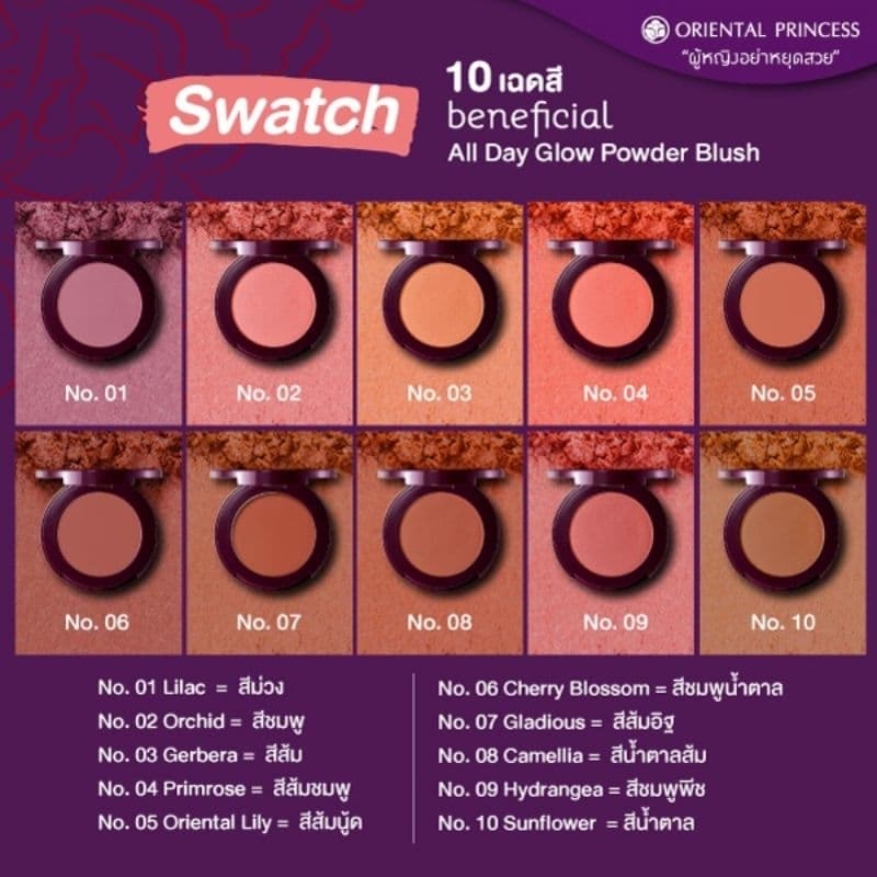 Oriental Princess Beneficial All Day Glow Powder Blush 3.5 g. บลัชออนโอเรียนทอล รูปที่ 3