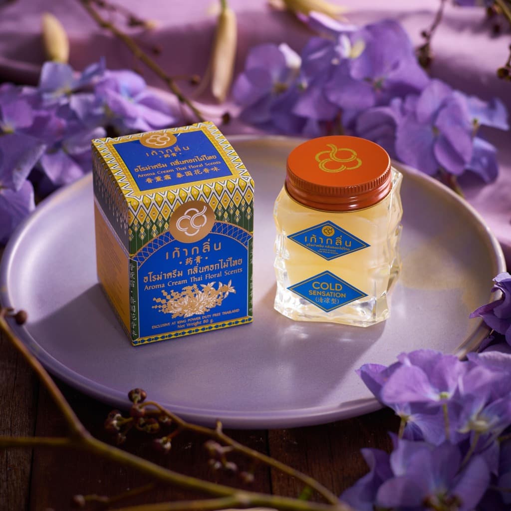 โปร3ขวด เก้ากลิ่น บาล์มสมุนไพร กลิ่นหอมดอกไม้ สูตรเย็น KAO KLIN Aroma Cream ขนาด50กรัม รูปที่ 2