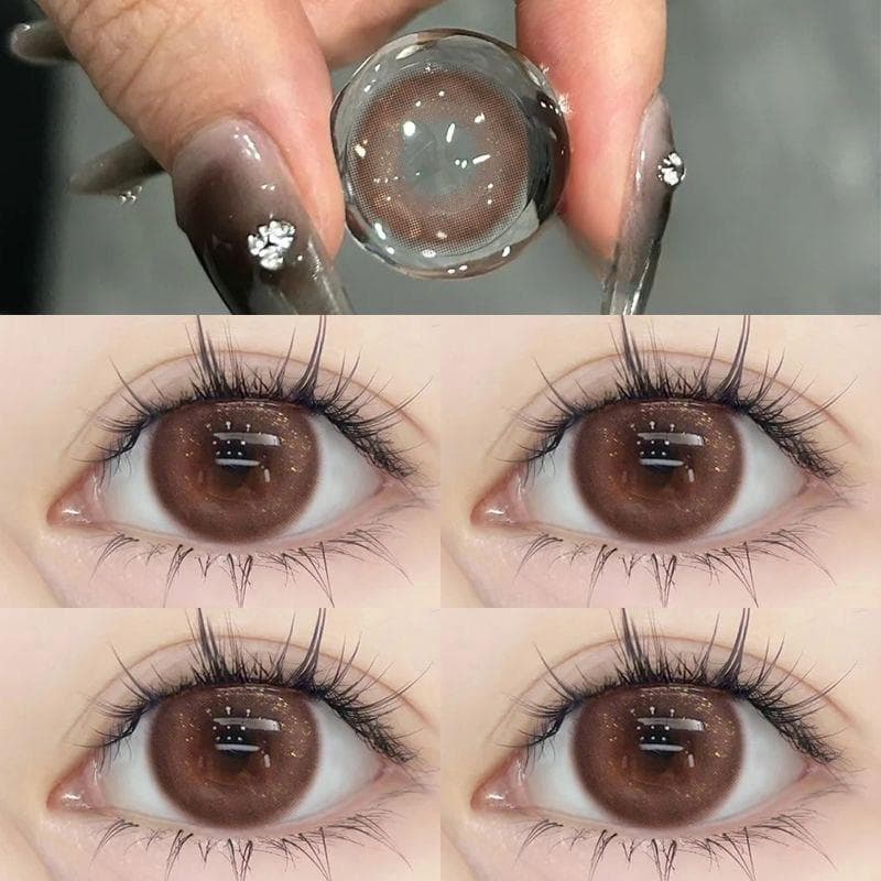 Midroo บลิงบลิงๆ Roiki Brown เลนส์หวานๆ เหมาะกับเมื่อแต่งหน้าMonthly1คู่-14.2mm รูปที่ 9