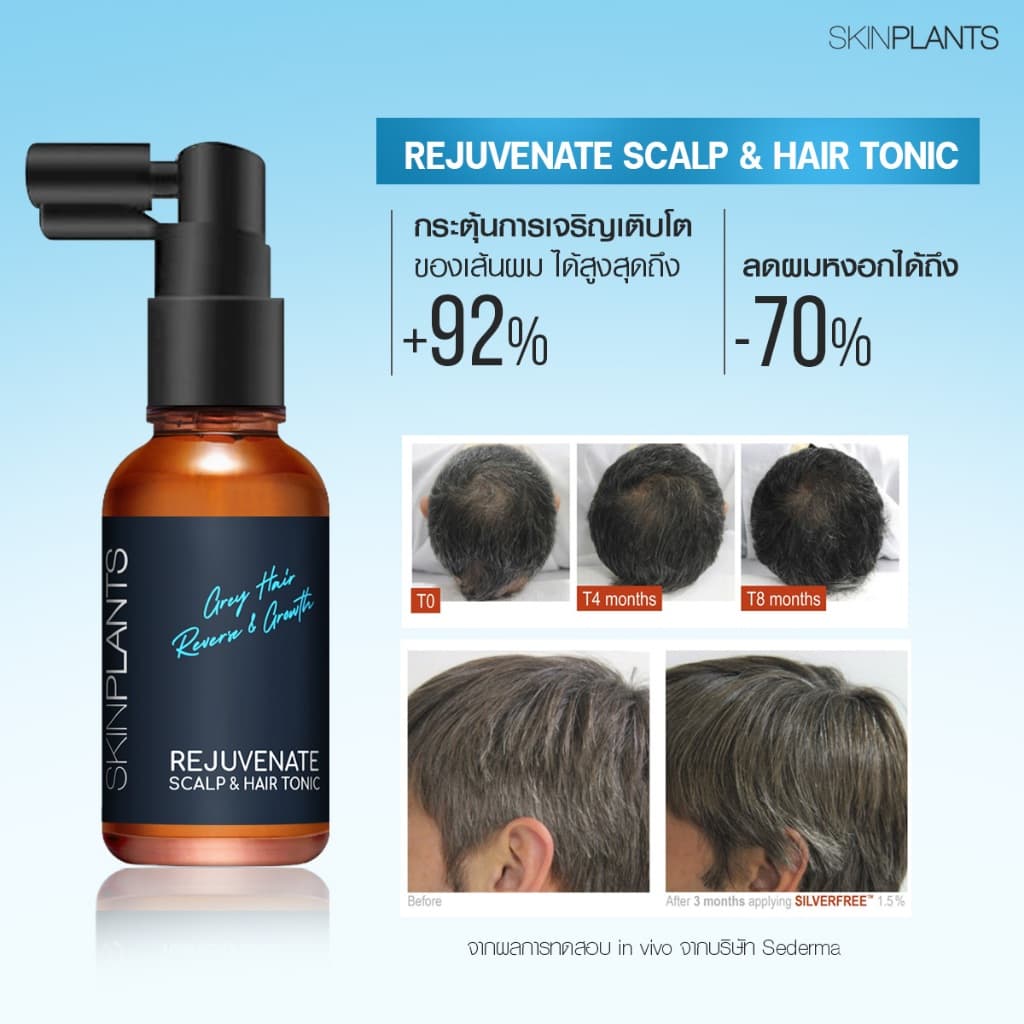 SKINPLANTS REJUVENATE SCALP & HAIR TONIC SERUM เซรั่มบำรุงหนังศีรษะ ลดผมร่วง ลดผมร่วง ลดผมหงอก 33ml. รูปที่ 5
