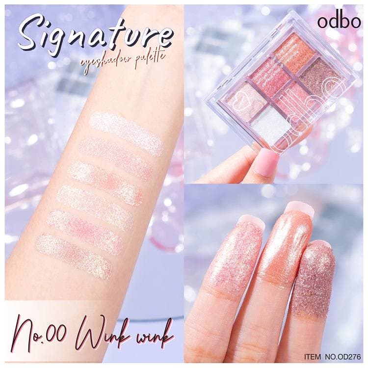 OD276 ODBO SIGNATURE EYESHADOW PALETTE โอดีบีโอ อายแชโดว์ ซิกเนเจอร์ พาเลท เม็ดสีแแน่น ติดทนนาน รูปที่ 3