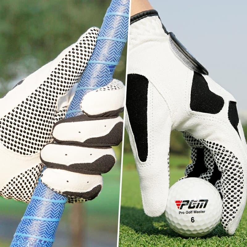 ถุงมือกอล์ฟ PGM แบบนุ่ม มืออาชีพ golf glove ผ้าไมโครไฟเบอร์ ระบายอากาศ ป้องกันการลื่น ถุงมือฝึกอบรม รูปที่ 3