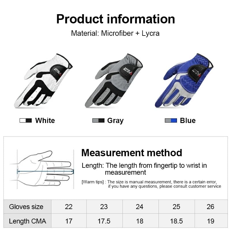 ถุงมือกอล์ฟ PGM แบบนุ่ม มืออาชีพ golf glove ผ้าไมโครไฟเบอร์ ระบายอากาศ ป้องกันการลื่น ถุงมือฝึกอบรม รูปที่ 2