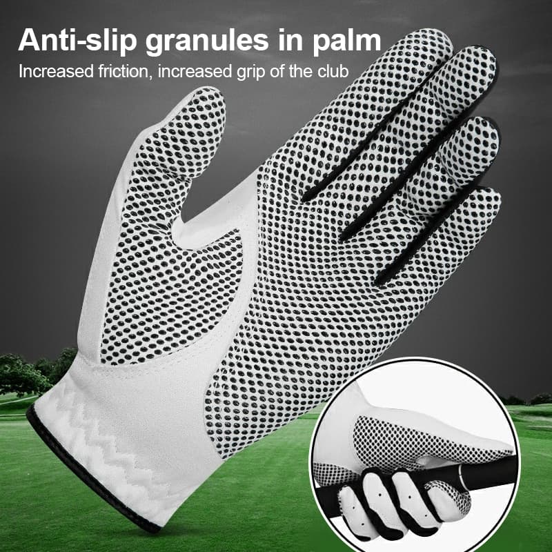 ถุงมือกอล์ฟ PGM แบบนุ่ม มืออาชีพ golf glove ผ้าไมโครไฟเบอร์ ระบายอากาศ ป้องกันการลื่น ถุงมือฝึกอบรม รูปที่ 6