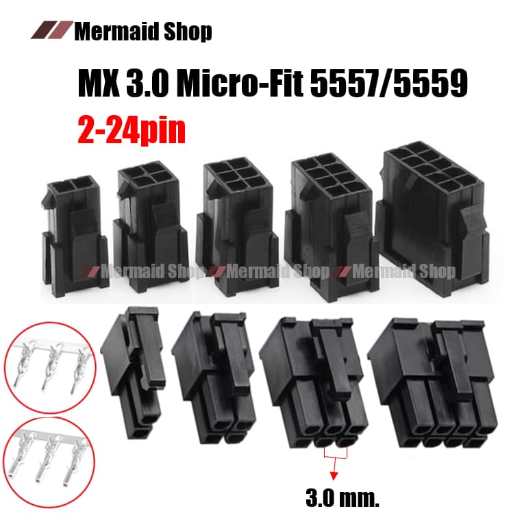 MX3.0 ปลั๊ก 2-24 ช่อง PCI-E Connector Terminal Crimp Pin Plug 5557 รูปที่ 1