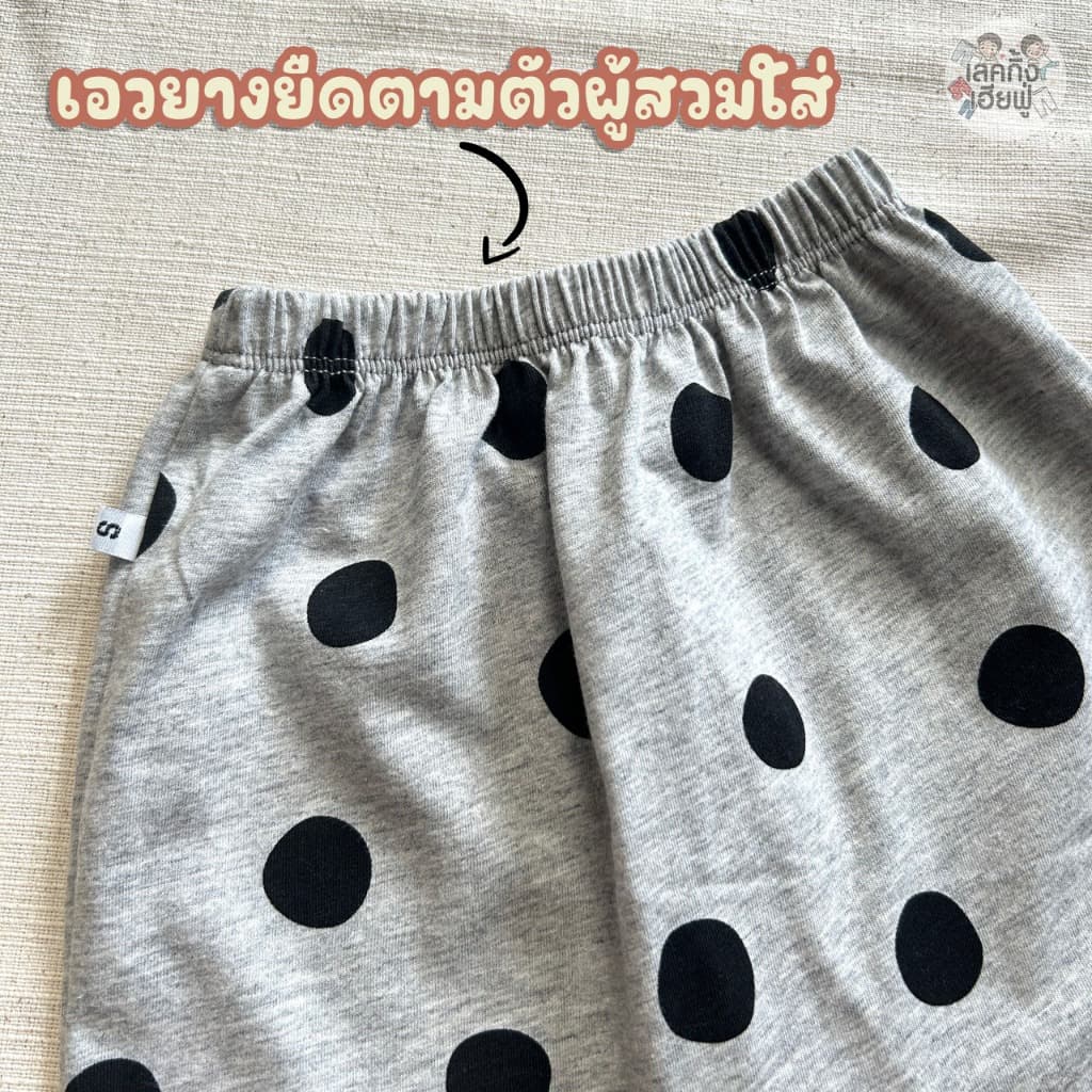 FUFU กางเกงเด็กก้นป่อง ทรงเพิส ขาสามส่วน อายุ 6 เดือน - 4 ขวบ Size S M L ผ้าฝ้ายใส่สบาย รูปที่ 8