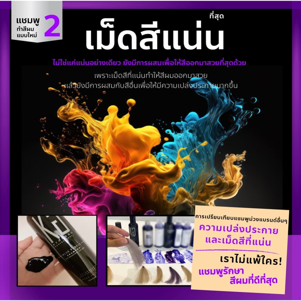 Kyogoku Color Shampoo แชมพูล็อกสีผมญี่ปุ่น อันดับ1 ขายดี มีหลายสีเทา บลอนด์ ม่วง น้ำตาล ป้องกันสีซีดจาง บำรุงผมทำสี รูปที่ 5