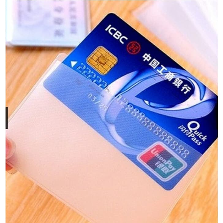 1 ชิ้น ปกบัตร PVC ปกบัตร IC เคลือบด้าน ป้องกันแม่เหล็ก บัตรประจําตัว รูปที่ 4