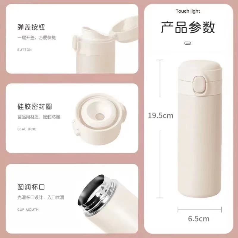 ขวดน้ำสแตนเลส กระบอกน้ำเก็บความร้อน เก็บความเย็น 420ML ลายการ์ตูนน่ารักๆ 420 รูปที่ 4