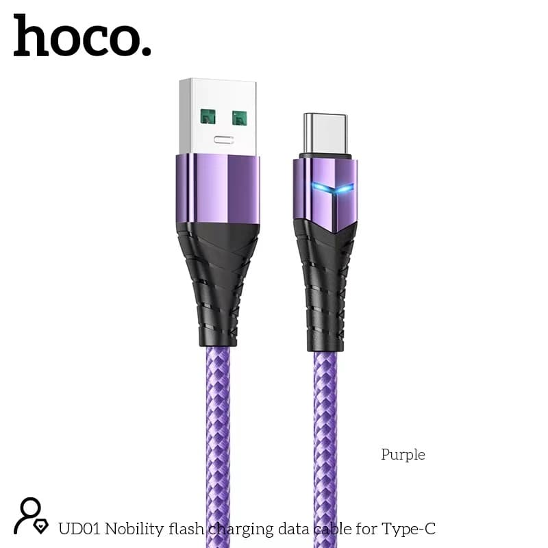 NEW!!! สายชาร์จ HOCO UD01 ยาว 1.2M ชาร์จเร็ว 5A MAX ชาร์จเร็ว สำหรับ Micro/Type-C/iOS สายถัก ไนล่อน คุณภาพสูง สายชาร์จ รูปที่ 3