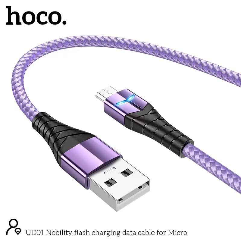 NEW!!! สายชาร์จ HOCO UD01 ยาว 1.2M ชาร์จเร็ว 5A MAX ชาร์จเร็ว สำหรับ Micro/Type-C/iOS สายถัก ไนล่อน คุณภาพสูง สายชาร์จ รูปที่ 5
