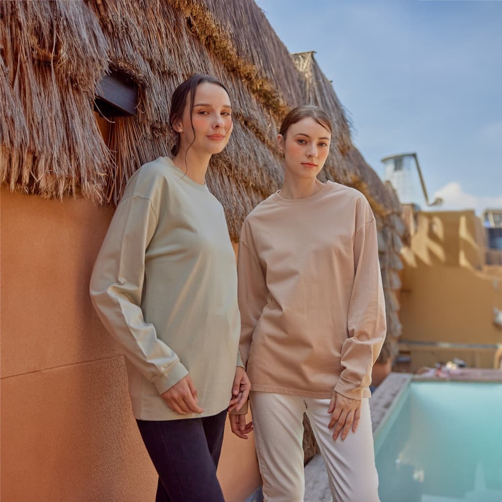 Sweater Oversize แขนยาวโอเวอร์ไซส์ S M L XL ผ้าคอตต้อนเนื้อดีไม่หดไม่ย้วย รูปที่ 4