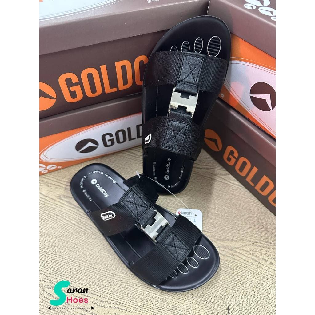 G201 รองเท้าแตะ Goldcity สีดำ ไซต์ 38-45 รูปที่ 1