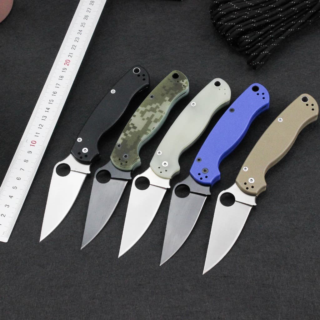 มีดพับ Spyderco รุ่นC81 วัสดุด้ามจับG10 ด้ามจับเครฟล่า ตั้งแคมป์ มีดพกเดินป่า มีดแมงมุม รูปที่ 7