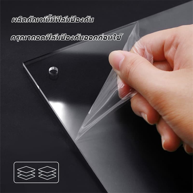 กรอบรูปอะคริลิค กรอบรูป สามารถวางในแนวตั้งหรือแนวนอน ใสและโปร่งใส ขนาด 6Inch A4 รูปที่ 7