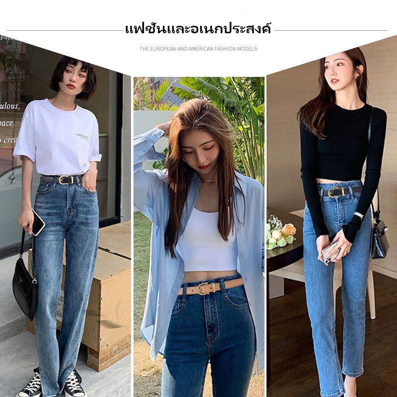 เข็มขัดนุ่มแฟชั่นเกาหลี มัลติฟังก์ชั่น แฟชั่นใหม่ เข็มขัดตกแต่งผ้ายีนส์ หัวเข็มขัดปรับระดับได้Unisex รูปที่ 6