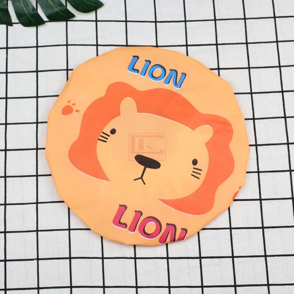 หมวกคลุมผมอาบน้ำ ครอบผม กันน้ำ ลายน่ารัก สีสดใส Shower cap รูปที่ 9
