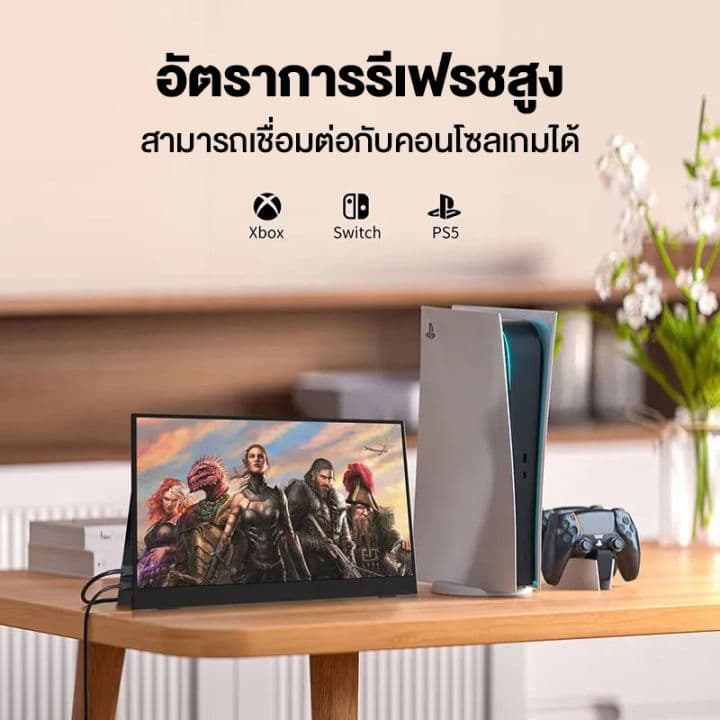 จอภาพแบบพกพา PORTABLE MONITOR 15.6นิ้ว 1080P IPS แบบพกพาลำโพงคู่ในตัวรองรับการใช้งานกับคอมพิวเตอร์แล็ปท็ เชื่อมต่อกับคอน รูปที่ 7