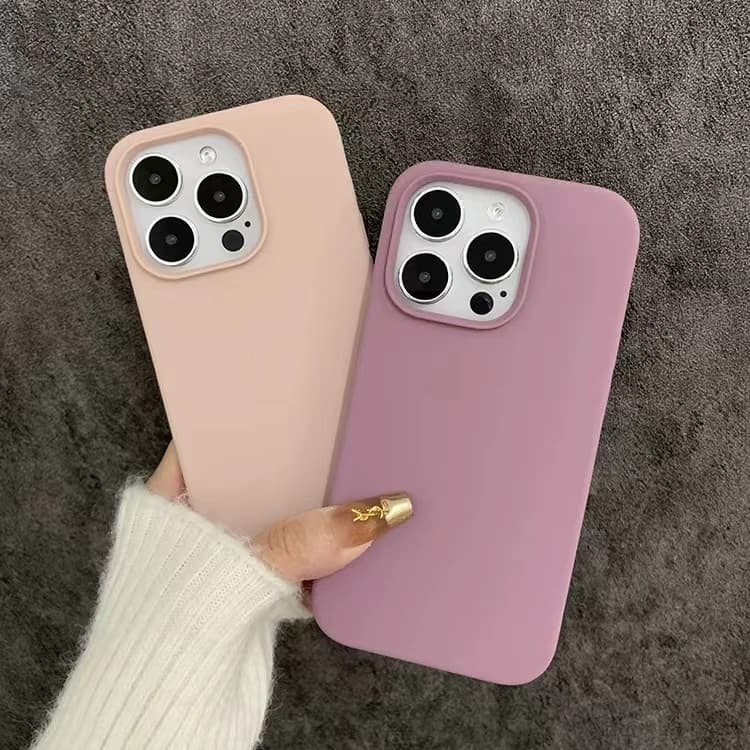 BK Caseสีพื้น กำมะหยี่โลโก้ สำหรับรุ่น 14pro max 15pro max 12 13 14 15 xs xr xsmax 7/8/se2 7plus 11 12pro max 13pro max รูปที่ 3