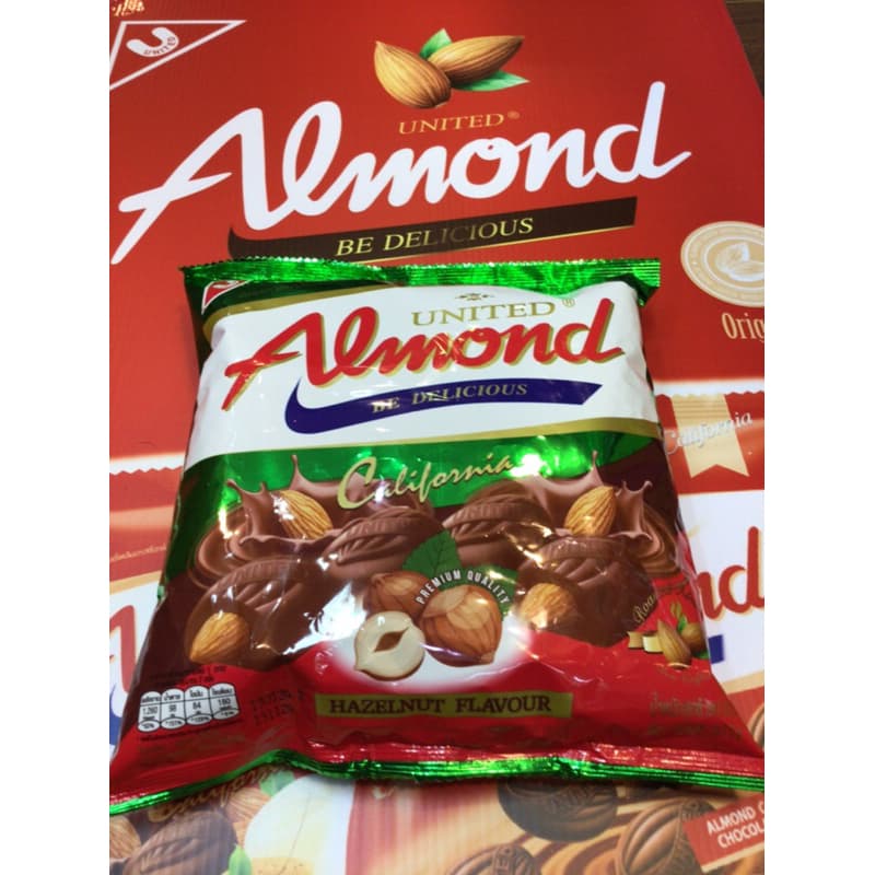 United Almond ยูไนเต็ดอัลมอนด์เคลือบช็อคโกแลต มีให้เลือก 5 รสชาติ 247.5 กรัม 46 เม็ด รูปที่ 9