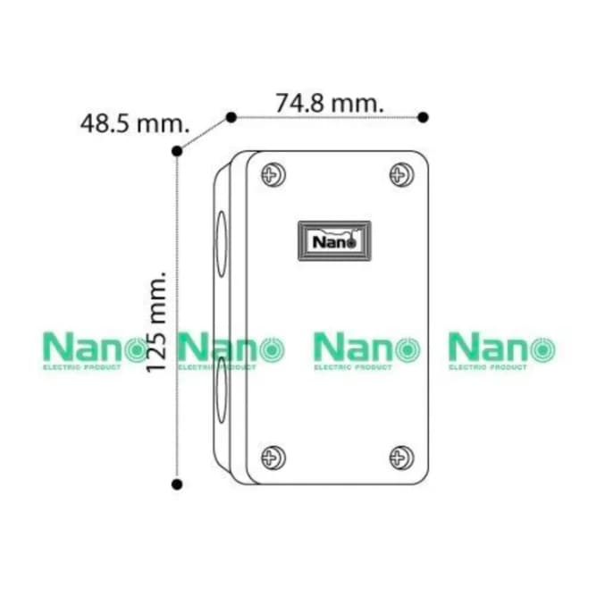Nano กล่องไฟ บล็อกกันน้ำ กล่องกันน้ำ อย่างดี สีขาว มีให้เลือกหลายขนาด 2X4 4x4 6x6 5x10 6x8 8x8 8x12 ระหัส 201w 202w 203w รูปที่ 8