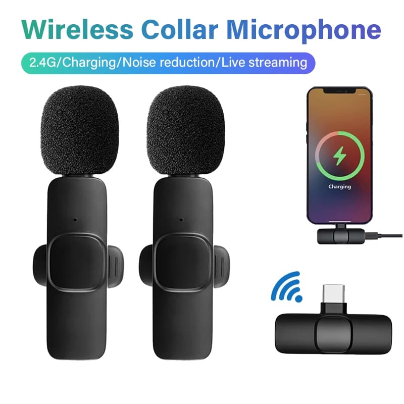 ไมโครโฟนไร้สาย K9 Wireless Microphone K35 แบบพกพา ใช้สําหรับสมาร์ทโฟน ไมค์ไร้สายหนีบเสื้อ ไมค์หนีบปกเสื้อ
