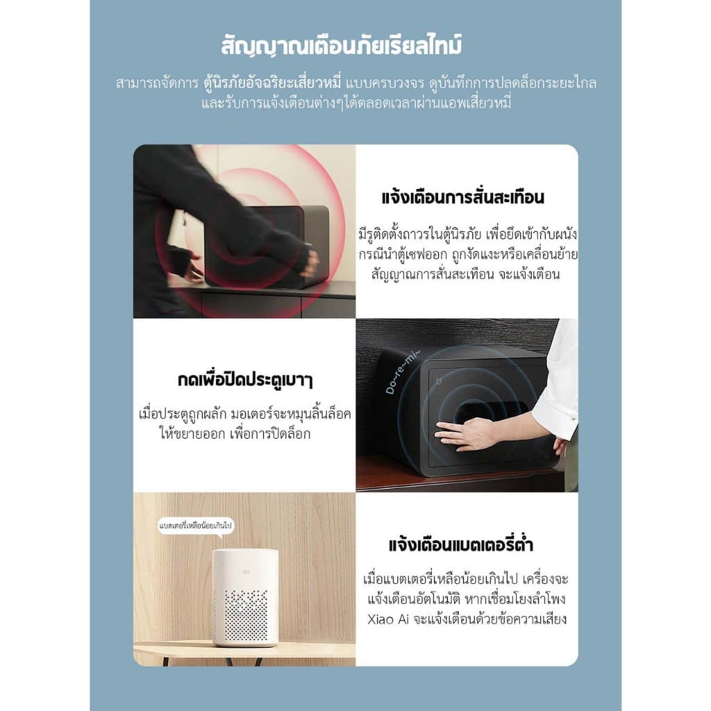 Mijia Smart Safe Box - ตู้นิรภัยอัจฉริยะ** จากไทย*** รูปที่ 7