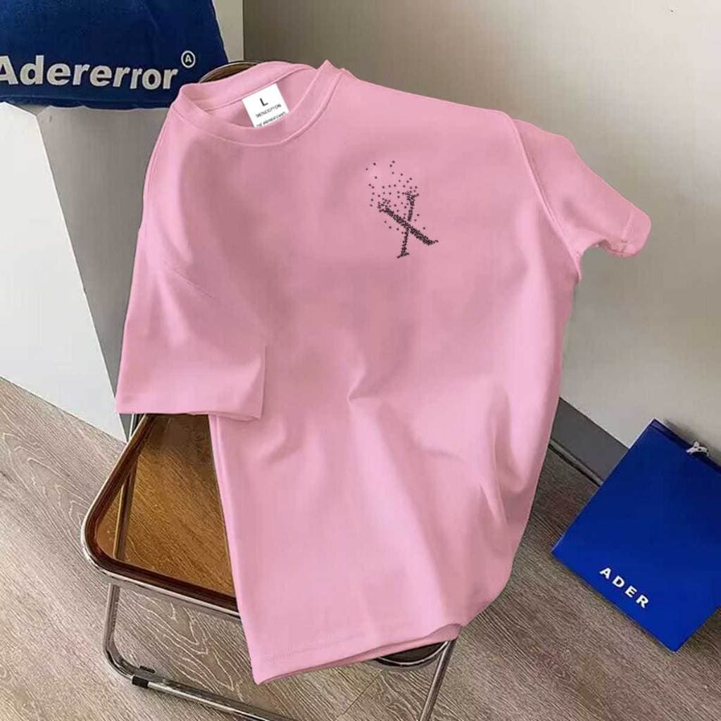 //BK-727 เสื้อยืดแฟชั่น ผ้าคอตตอนผสมโพลี เนื้อผ้านุ่มระบายอากาศดี เสื้อแขนสั้นวินเทจทรงตรงไซส์ไม่เล็ก ใส่ได้ทั้ง ญ/ช รูปที่ 5