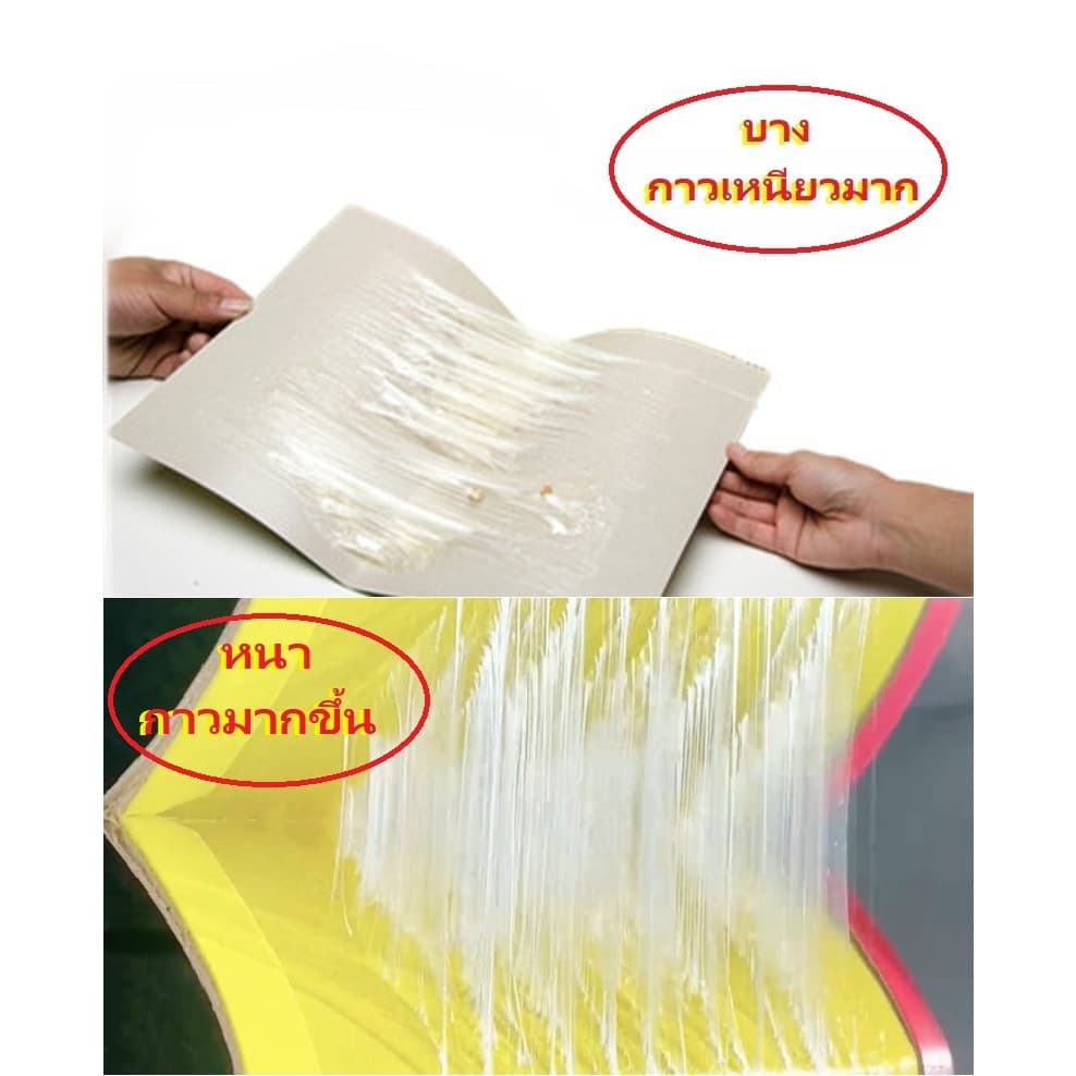 กาวดักแมลงวัน ไล่แมลงวัน 100แผ่น ติดแมลงวันตัวใหญ่ ใช้งานง่าย กาวแน่น กาวเต็มแผ่น มีสารล่อแมลง รูปที่ 3