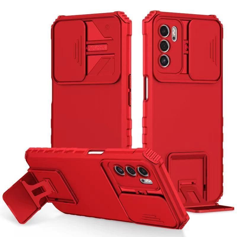 เคสขาตั้ง Case Oppo A16 A16K A12 A5S A7 F9 A5 A9 2020 A53 A54 A74 A95 4G A1K A3S เคสกันกระแทก กันรอยกล้อง ตั้งได้ รูปที่ 8